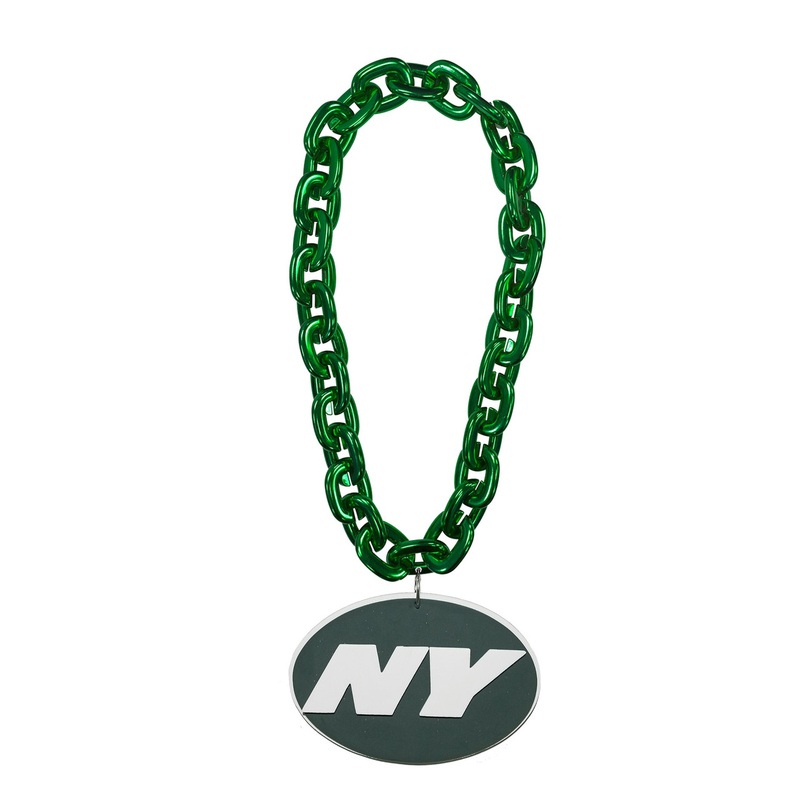 New York Jets NFL Touchdown Fan Chain 10 Inch 3D Foam Necklace