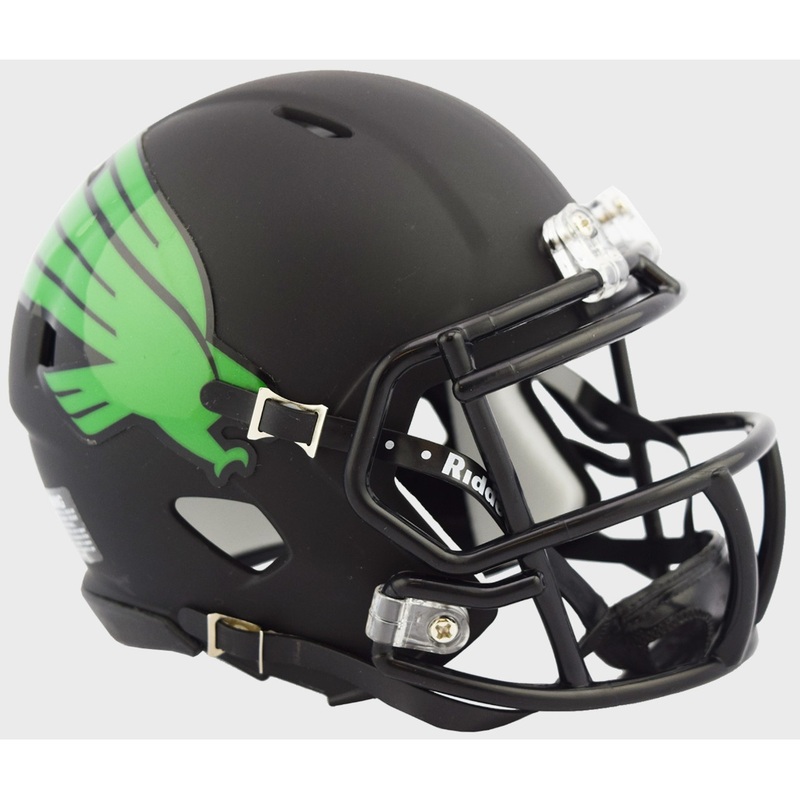 North Texas Mean Green Alternate Black NCAA Riddell SPEED Mini Football Helmet