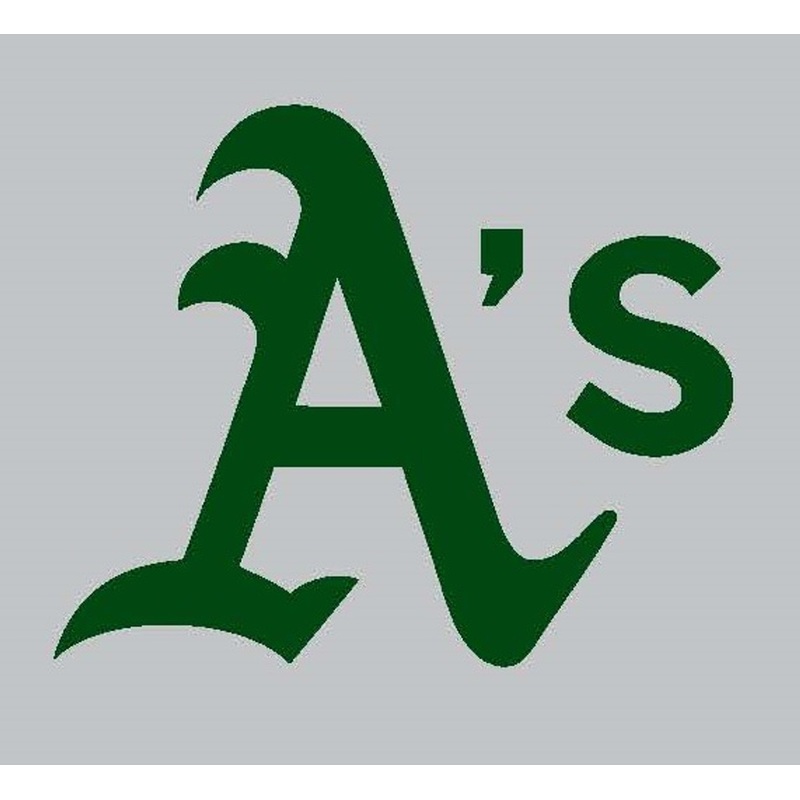 OAKLAND A’s GREEN Throwback FULL SIZE HELMET 3M STICKER DECAL