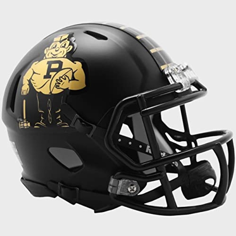 Purdue Boilermakers Vintage Pete 40 Black Revolution Speed Mini Football Helmet