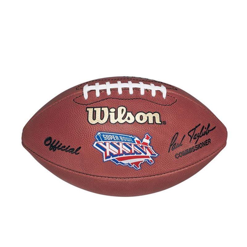 Super Bowl XXXVI (Thirty-Six 36) St. Louis Rams vs. New England Patriots Official Leather Authentic Game Football by Wilson
