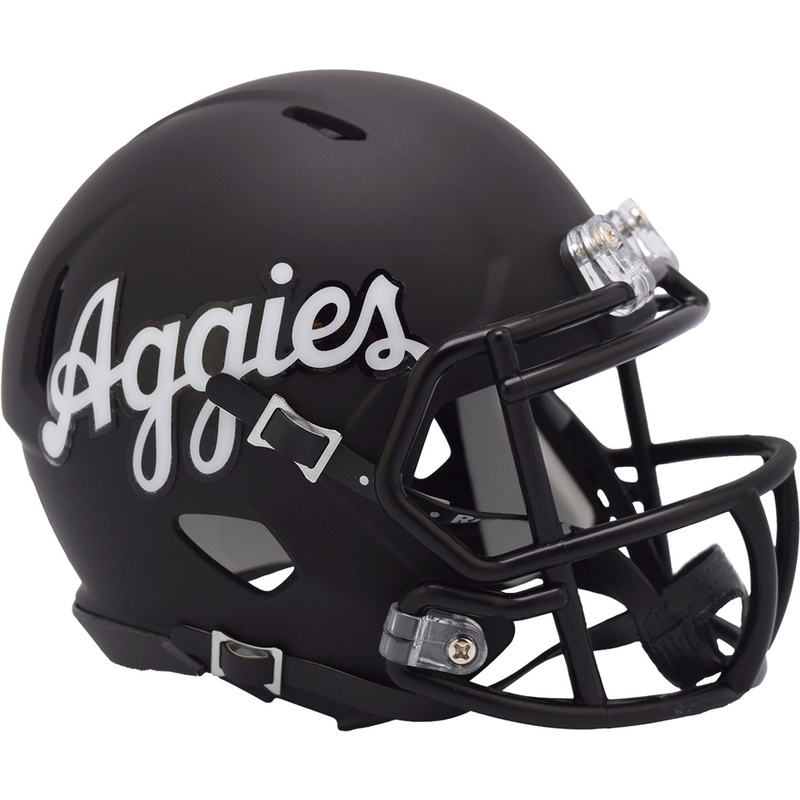 Texas A&M Aggies Black Script NCAA Riddell Speed Mini Football Helmet