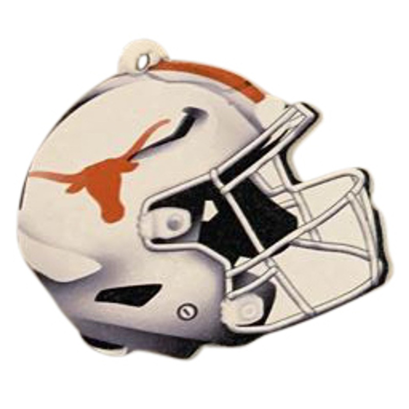 Texas Longhorns Wood Football Helmet Christmas Tree Ornament