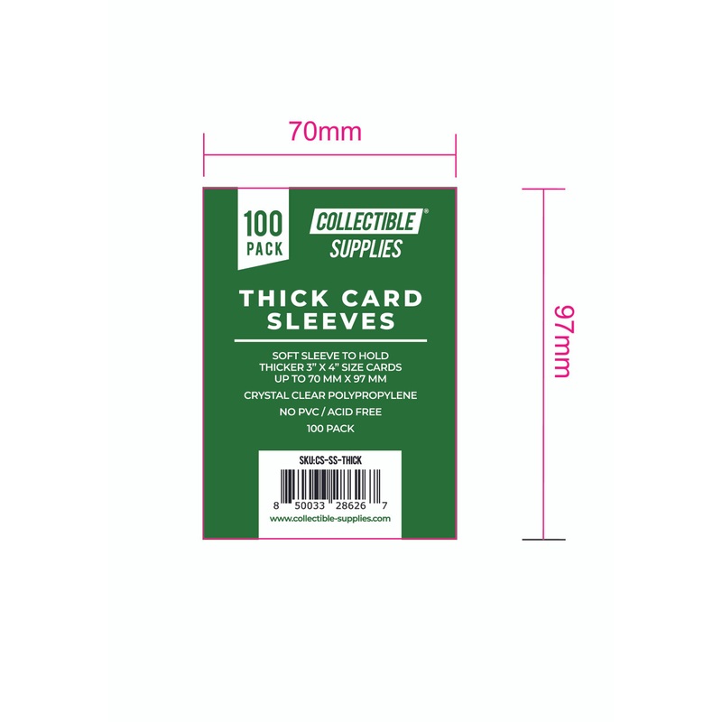 Thick Card Soft Sleeves for Thicker Trading Cards Collectible Supplies