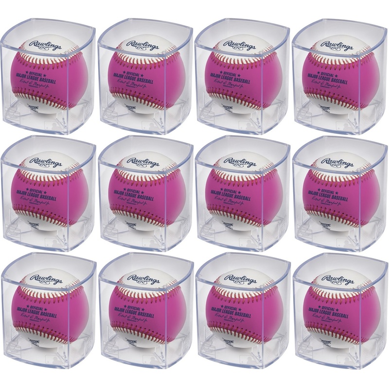 2022 MLB All-Star Game Rawlings Official Pink Home Run Derby Moneyball Baseball In Cube – Dozen