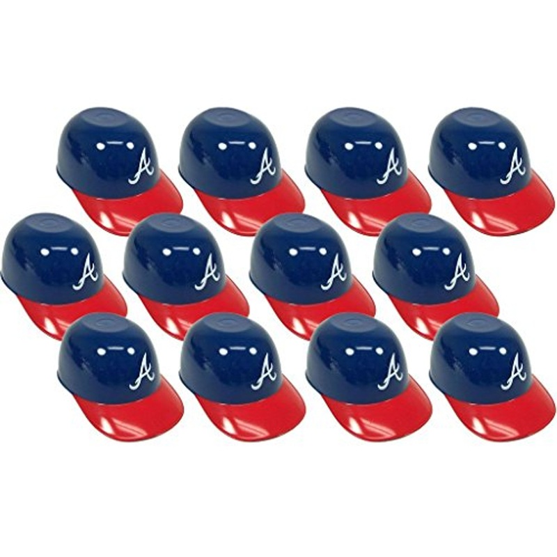 Atlanta Braves MLB 8oz Snack Size / Ice Cream Mini Baseball Helmets – Quantity 12