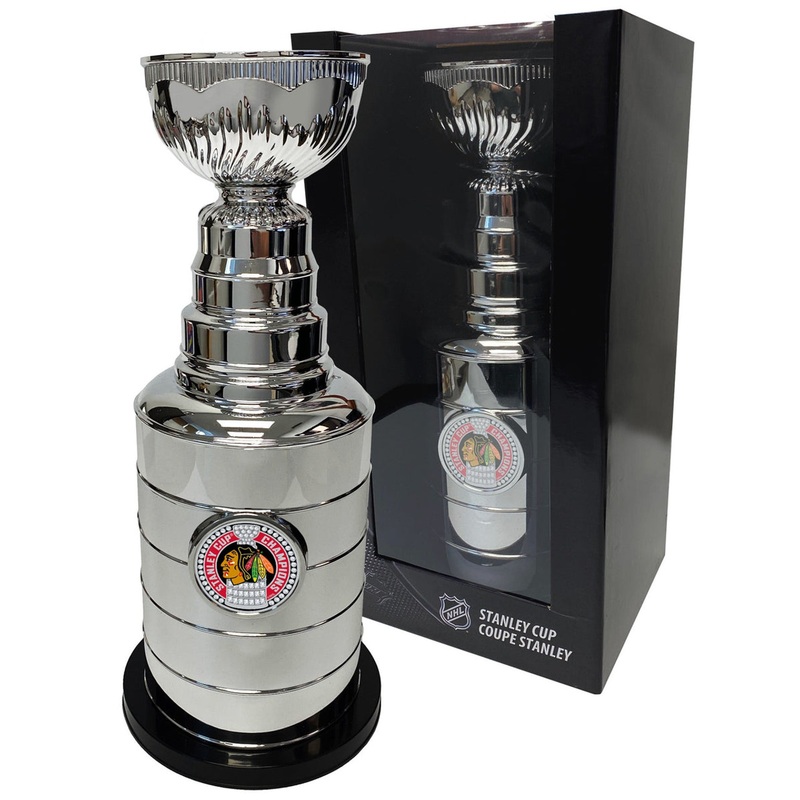 Chicago Blackhawks NHL Stanley Cup Chrome 14″ Trophy Coin Bank