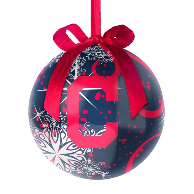 Cleveland Indians / Giardians Decoupage Ball Christmas Tree Ornament