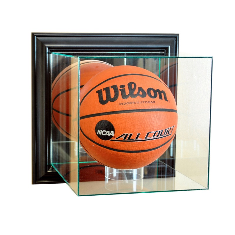 Deluxe Real Glass Wall Mounted Basketball Display Case