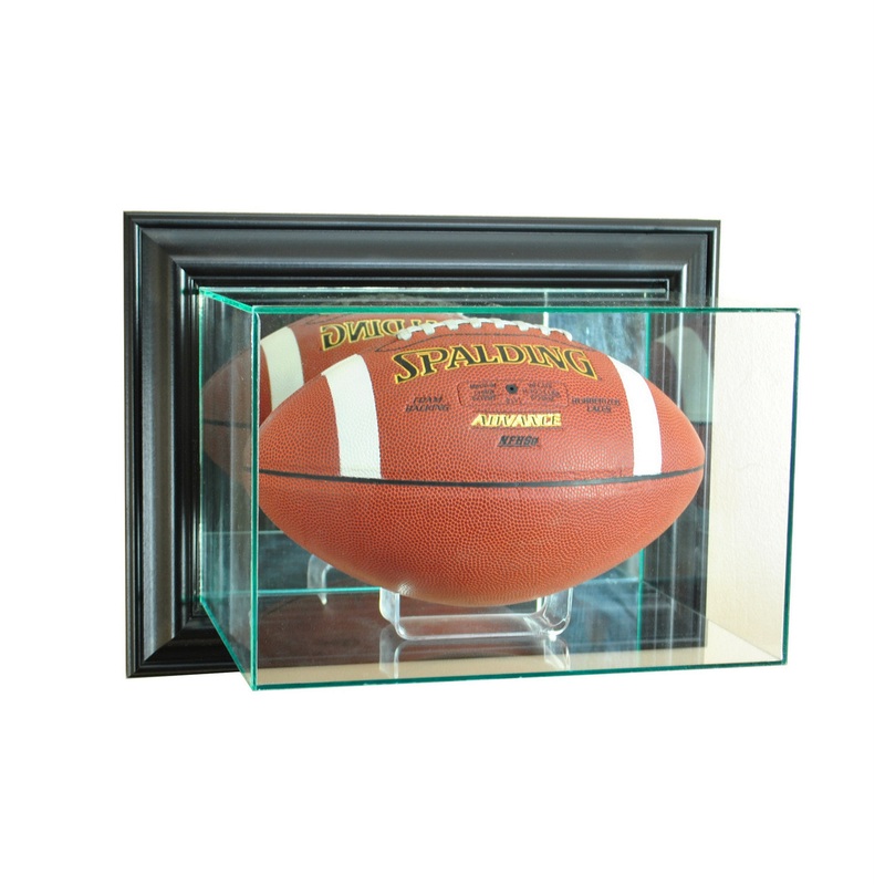 Deluxe Real Glass Wall Mounted Football Display Case