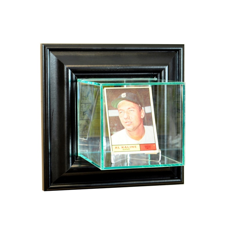 Deluxe Real Glass Wall Mounted Single Card Display Case