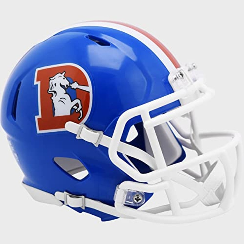Denver Broncos 1975 to 1996 Throwback Revolution Speed Mini Football Helmet