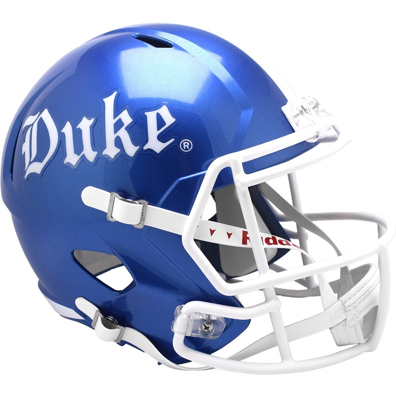 Duke Blue Devils Gothic Blue SPEED Riddell Full Size Replica Football Helmet