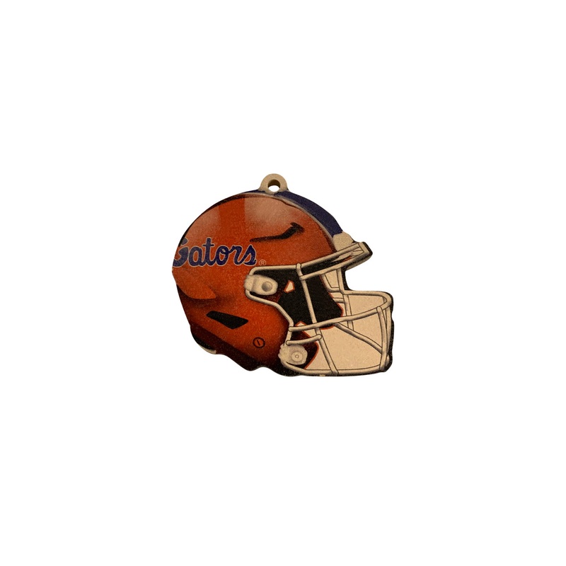 Florida Gators Wood Football Helmet Christmas Tree Ornament