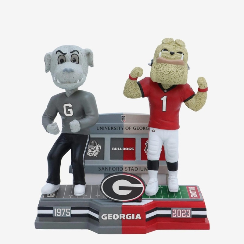 Fluffie & Hairy Dawg Georgia Bulldogs Then and Now Mascot 5″ Bobblehead