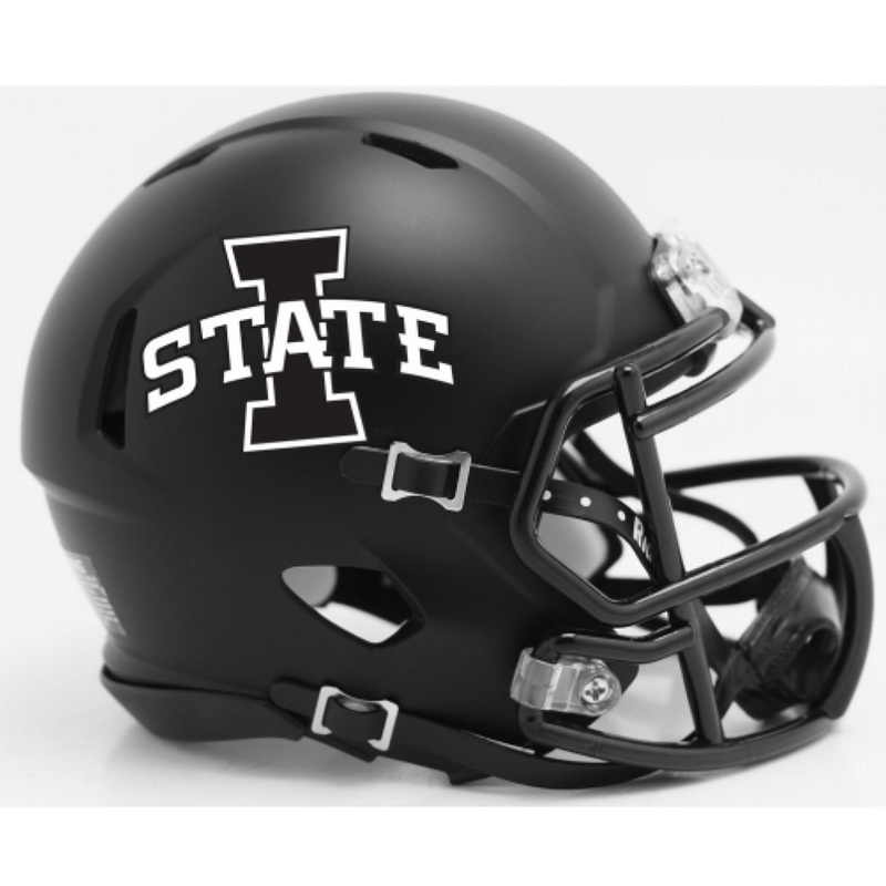 Iowa State Cyclones Matte Black NCAA Riddell SPEED Mini Football Helmet