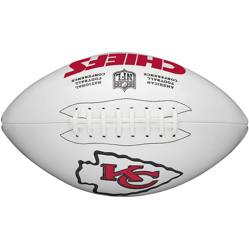 Kansas City Chiefs Full Size Official NFL Autograph Signature Series White Panel Football by Wilson