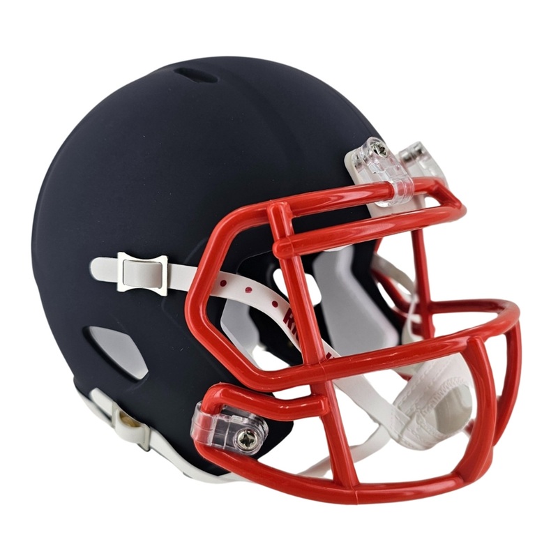 Matte Navy Blue with Orange Mask Blank Riddell Revolution SPEED Mini Football Helmet