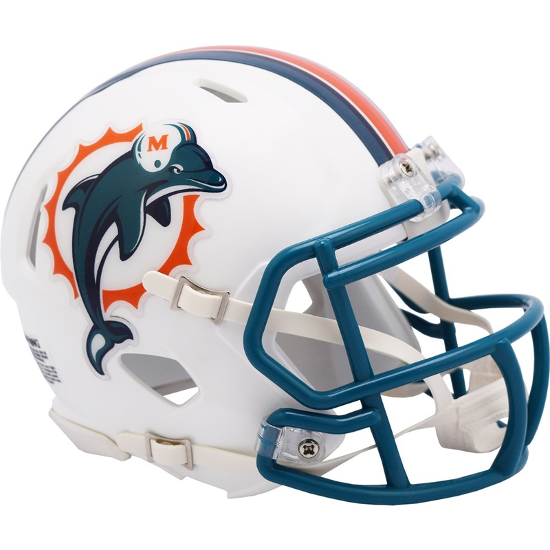 Miami Dolphins 1997 to 2012 Throwback Revolution Speed Mini Football Helmet