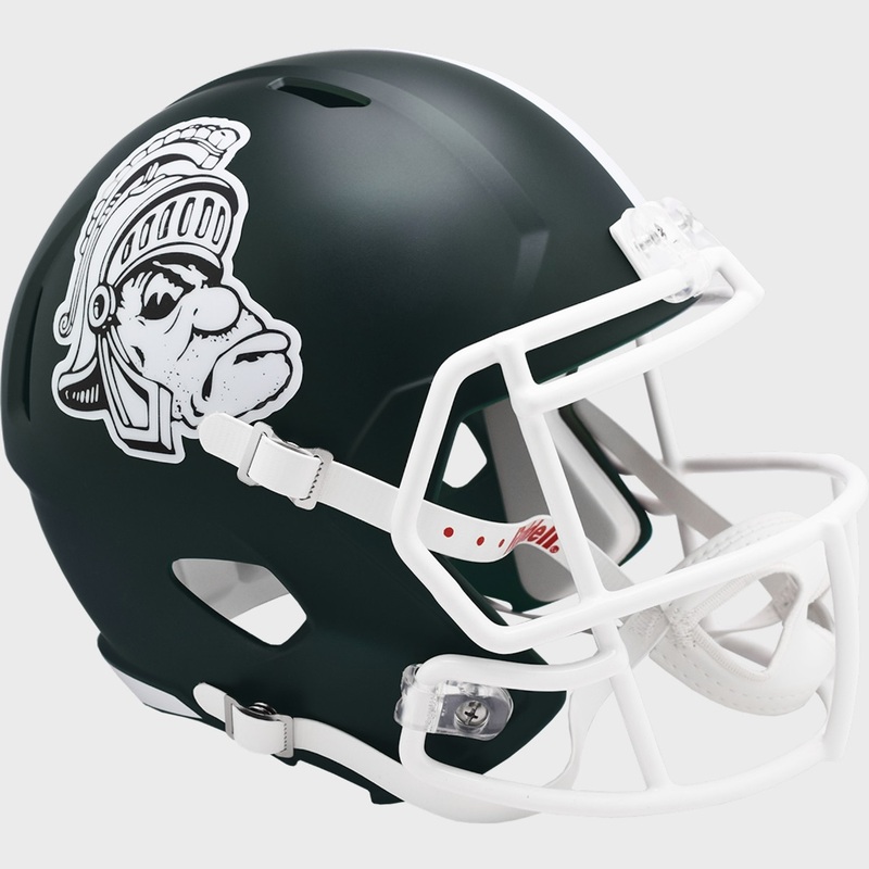 Michigan State Spartans Gruff Sparty Riddell Full Size Replica Speed Football Helmet