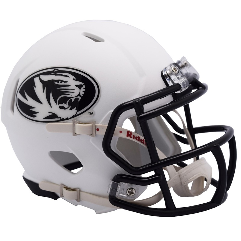 Missouri Tigers Matte White Revolution SPEED Mini Football Helmet