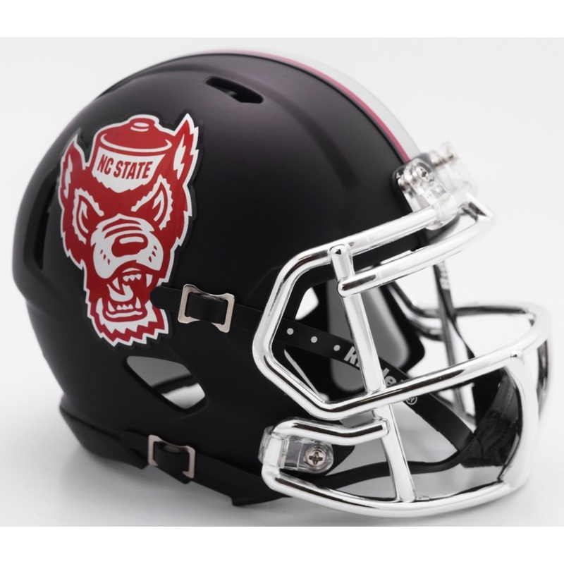 North Carolina State Wolfpack Alternate Black Tuffy NCAA Riddell SPEED Mini Helmet
