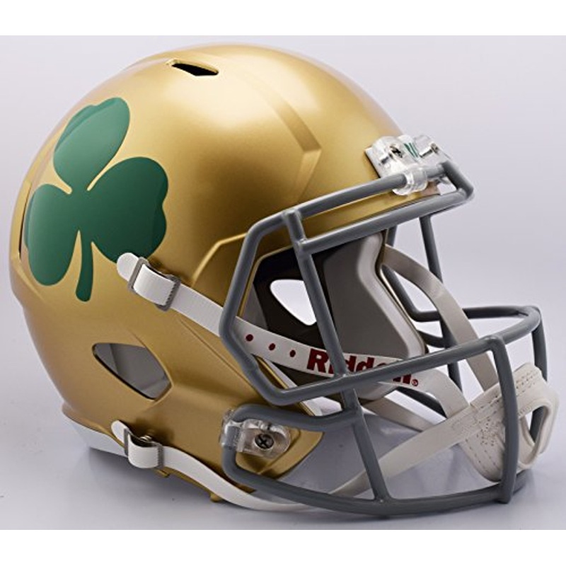 Notre Dame Fighting Irish Shamrock NCAA Full Size Replica SPEED Football Helmet