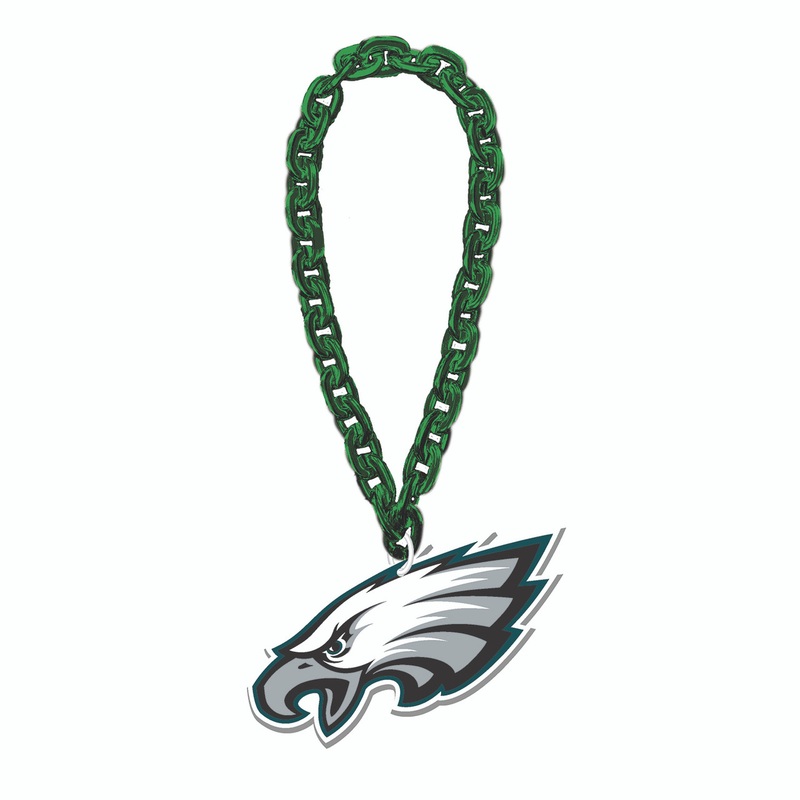 Philadelphia Eagles Head NFL Touchdown Fan Chain 10 Inch 3D Foam Necklace