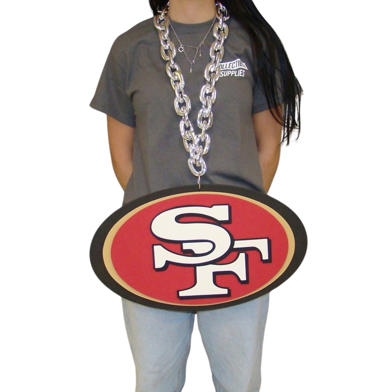 San Francisco 49ers BIG LOGO 3D Fan Chain Foam Necklace