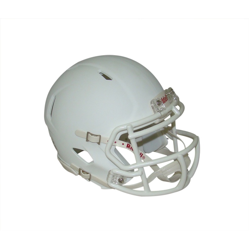 Shiny White with White Mask Blank Riddell Revolution SPEED Mini Football Helmet