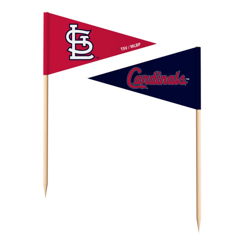 St. Louis Cardinals MLB Team Toothpick Flags – 36 pack Toothpicks