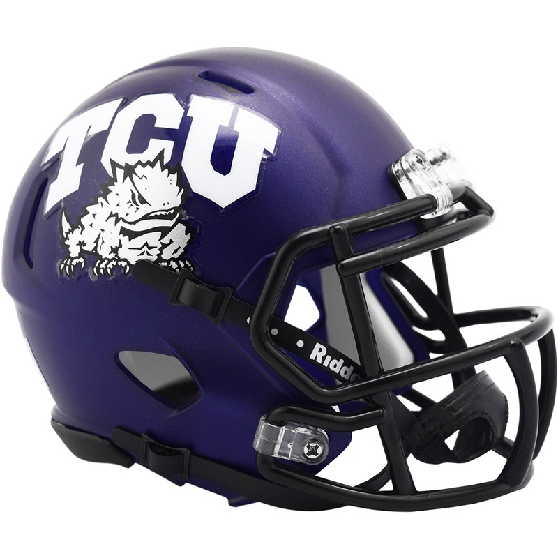 TCU Horned Frogs Satin Purple NCAA Revolution SPEED Mini Football Helmet
