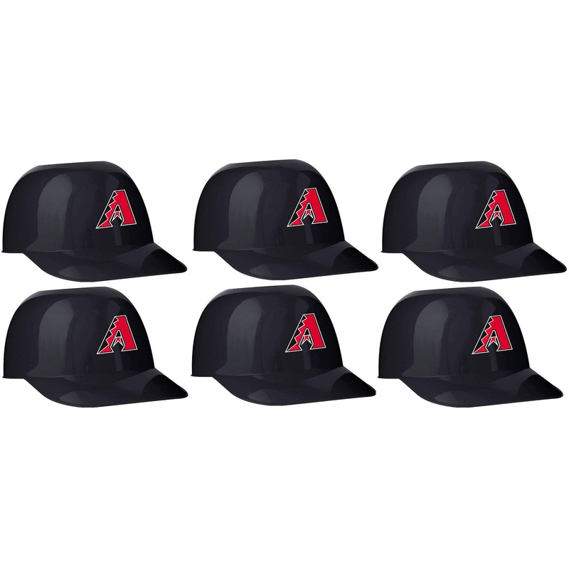 Arizona Diamondbacks MLB 8oz Snack Size / Ice Cream Mini Baseball Helmets – Quantity 6