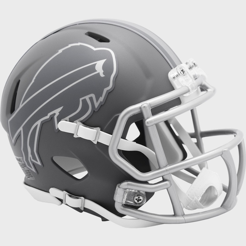 Buffalo Bills Alternate SLATE Revolution Speed Mini Football Helmet – New in Riddell Box