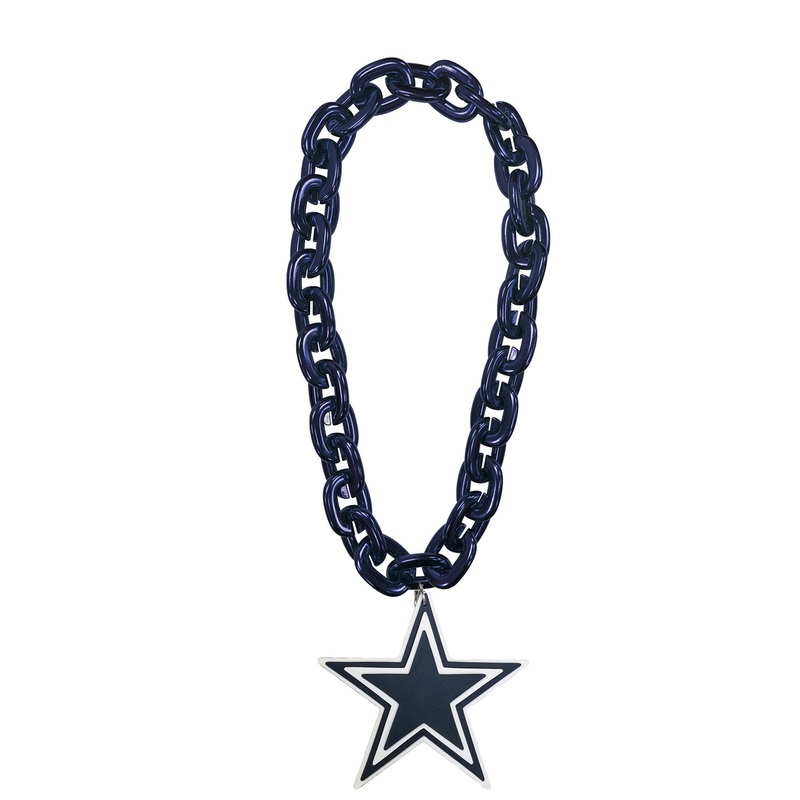 Dallas Cowboys NFL Touchdown Fan Chain 10 Inch 3D Foam Necklace