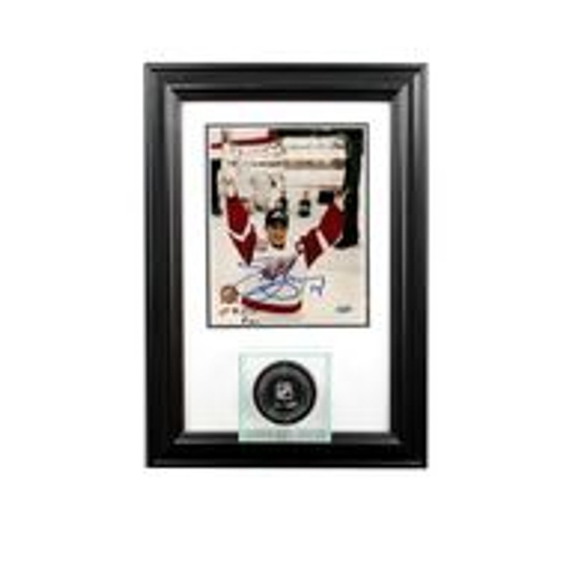 Deluxe Real Glass Wall Mounted Single Puck 8 x 10 Display Case