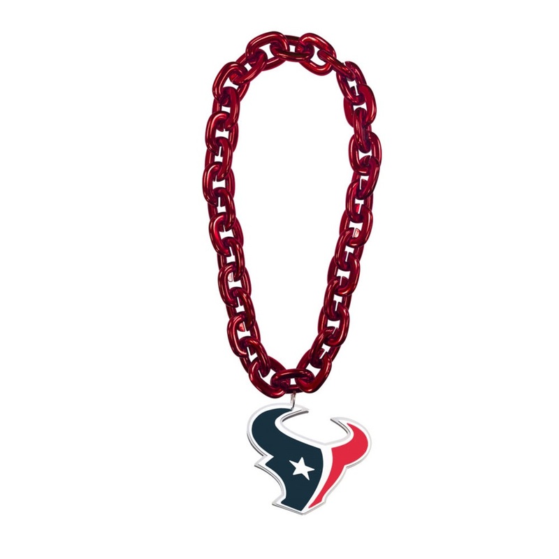 Houston Texans NFL Touchdown Fan Chain 10 Inch 3D Foam Necklace