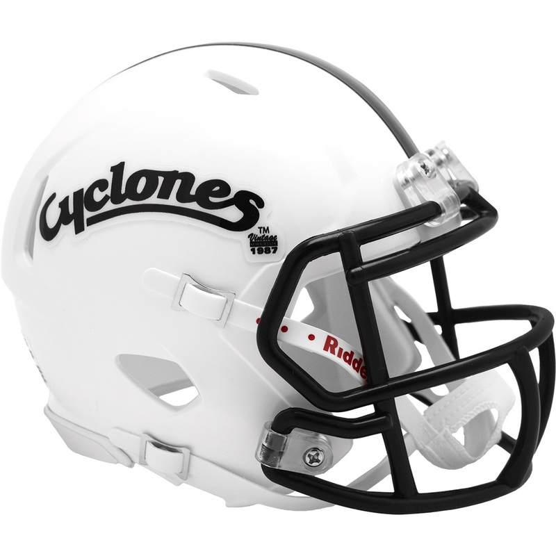 Iowa State Cyclones Script White NCAA Riddell Speed Mini Football Helmet