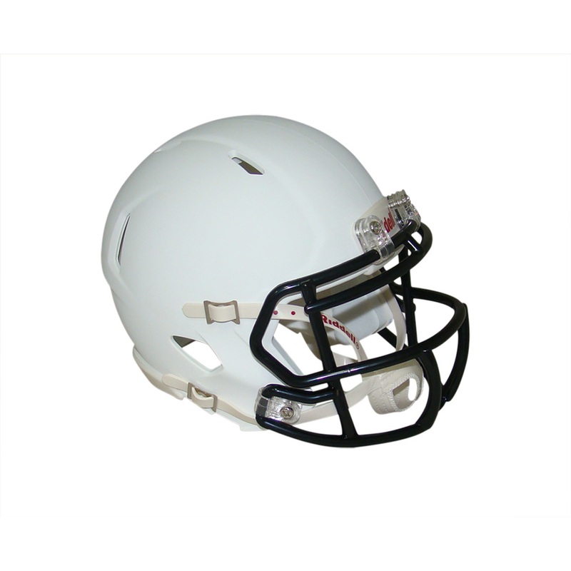 Matte White with Black Mask Blank Riddell Revolution SPEED Mini Football Helmet