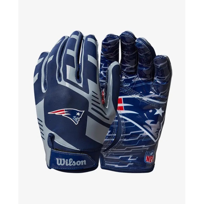 New England Patriots NFL Stretch Fit Receiver Football Gloves