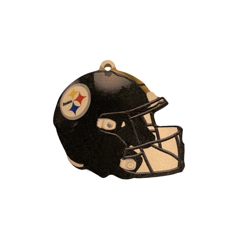 Pittsburgh Steelers NFL Wood Football Helmet Christmas Tree Ornament