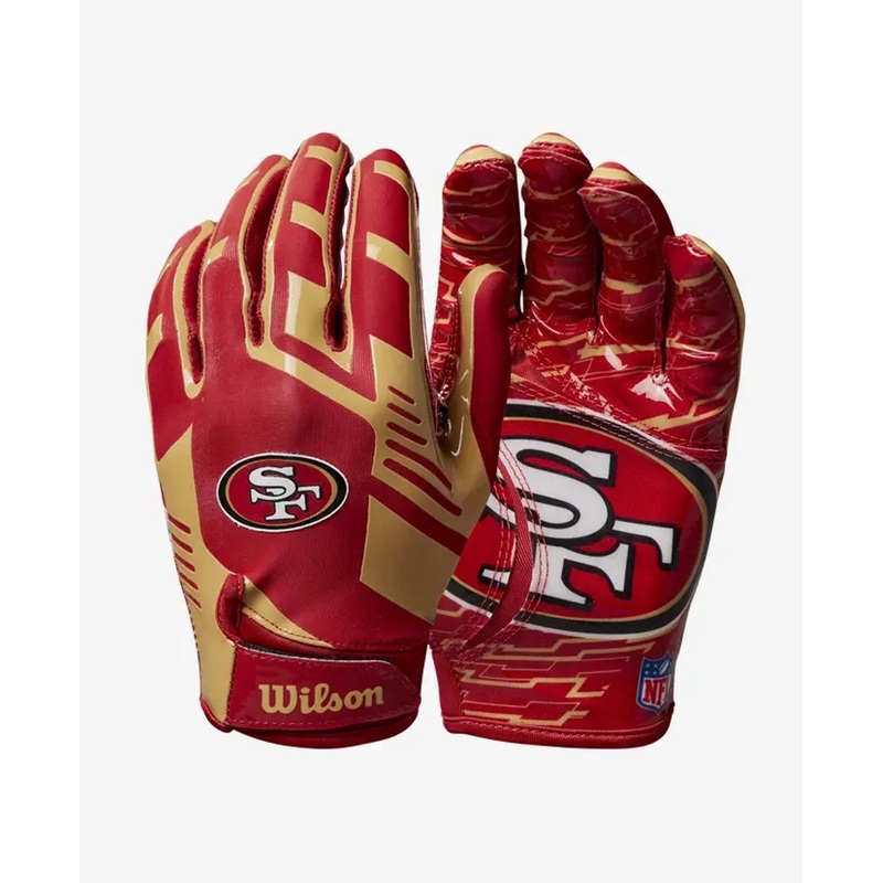 San Francisco 49ers NFL Stretch Fit Receiver Football Gloves