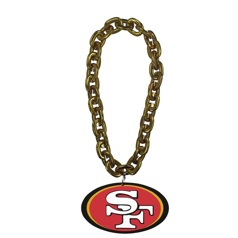 San Francisco 49ers NFL Touchdown Fan Chain 10 Inch 3D Foam Necklace