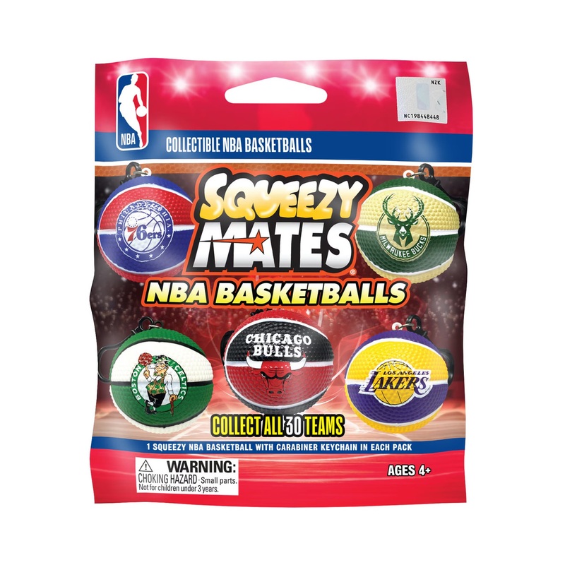 SqueezyMates Gravity Feed NBA Basketballs Mystery Pack – Series 1