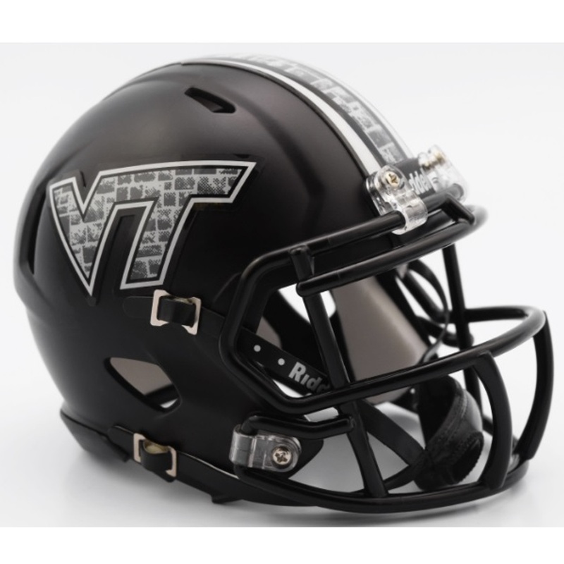 Virginia Tech Hokies Matte Black NCAA Riddell Speed Mini Football Helmet
