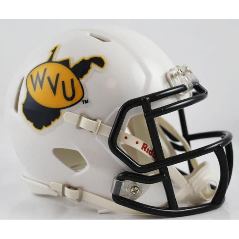 West Virginia Mountaineers Alternate White 2013 Revolution SPEED Mini Helmet