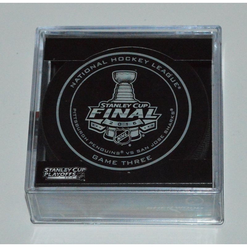 2016 NHL Stanley Cup Finals Playoff Sherwood Official Game Puck – Game 3 (Three)