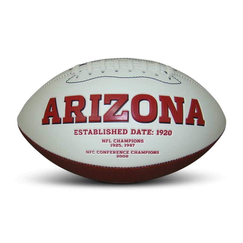 Arizona Cardinals Embroidered Signature Series Autograph Football with Team History