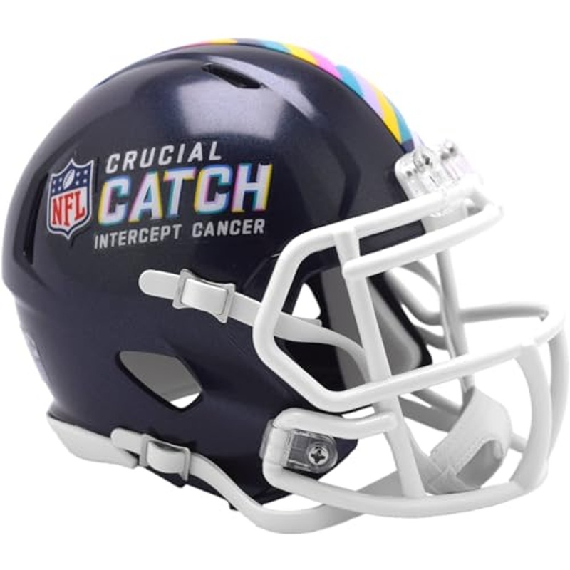 Crucial Catch Intercept Cancer 2024 Riddell Revolution Speed Mini Football Helmet
