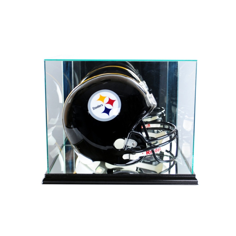 Deluxe Real Glass  Rectangle Football Helmet Display Case